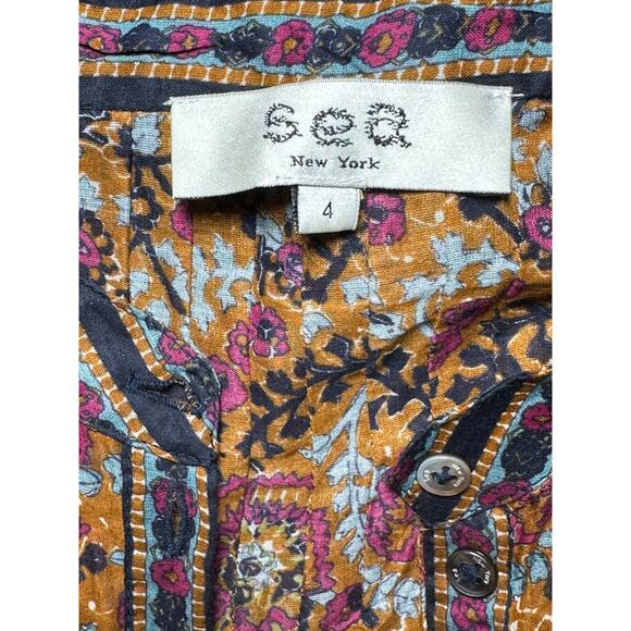 Sea New York Rosita Border Long Sleeve Ruffle Mini Playsuit Jumpsuit Romper 4 - Picture 5 of 6